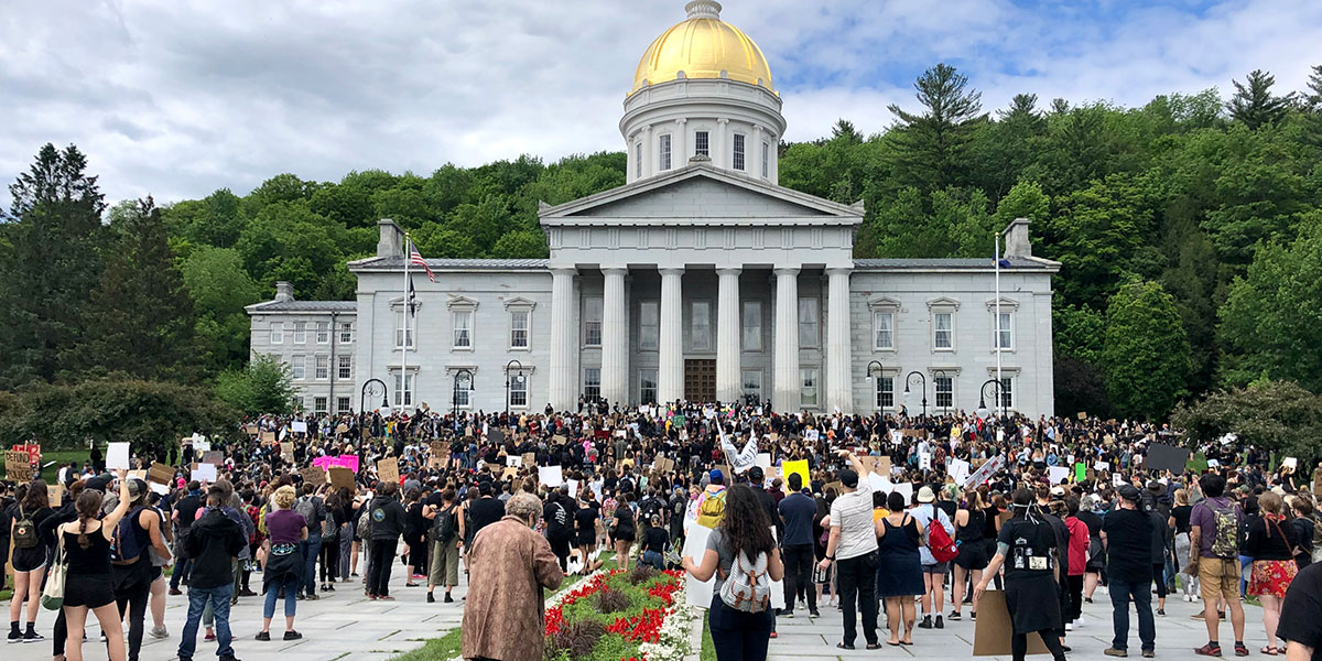 BLM Protest at Vermont Statehouse
